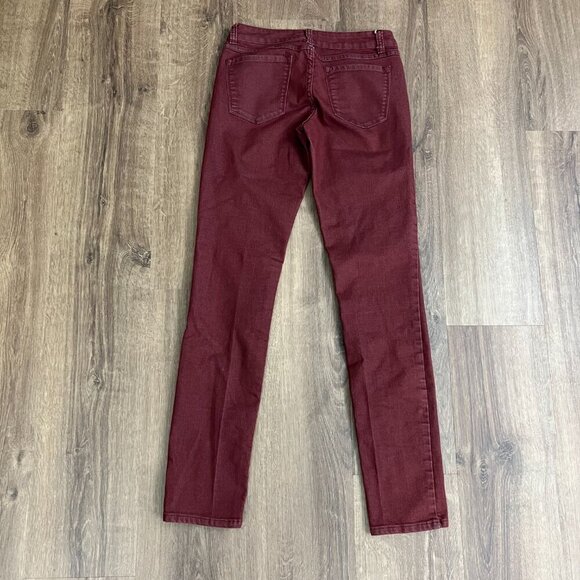 Prana Burgundy Maroon Red Jeans Sz 2 - Picture 8 of 9